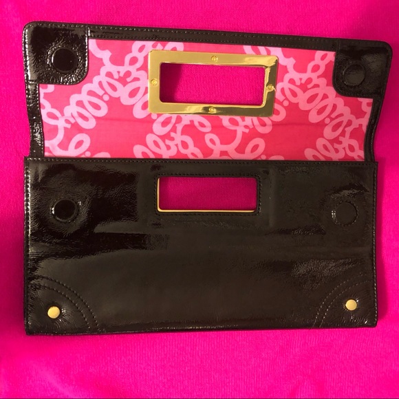 Lilly Pulitzer Brown Patent Leather Clutch - Picture 4 of 7